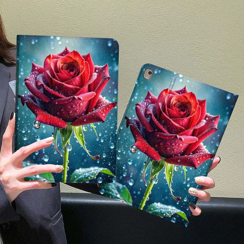 Фото Популярный чехол с красными розами для Huawei Honor Tab Magic Pad GT 6 X9 X8A X8 V8 V7 9 8 2 3 13,3 10 Pro Inch Tablet Case №1