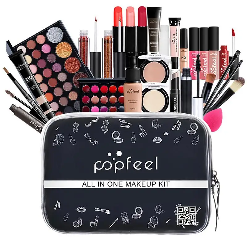 

Make Up Sets Eyeshadow Lipstick Eyebrow Concealer Powder Brush Complete Cosmetics Kit For Female Beginner Student Full Set