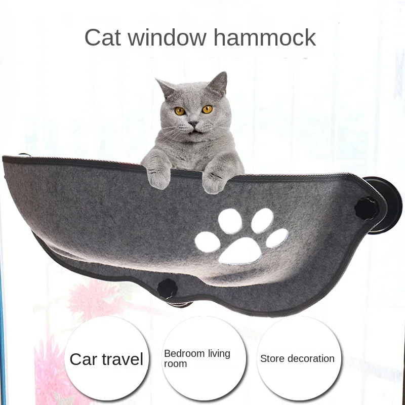 

Cat Window Hammock With Strong Suction Cups Pet Kitty Hanging Sleeping Bed Storage For Pet Warm Ferret Cage Cat Shelf Seat Beds