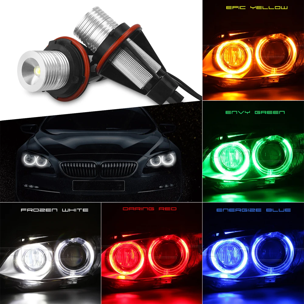 

2pcs IP65 Error Free LED Angel Eyes Marker Lights Bulbs Fit for BMW E39 E53 E60 E61 E63 E64 E65 E66 E87 525i 530i xi 545i M5
