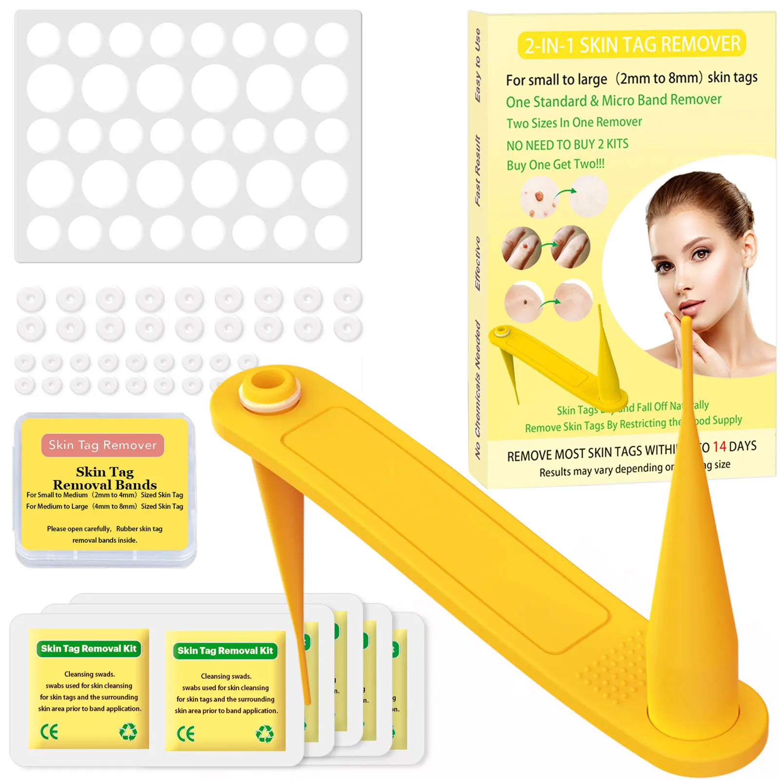 

Инструмент для безболезненного удаления полос кожи 2-в-1 для всех типов кожи с этикетками маленького и среднего размера 2-7 мм, микро-этикетки ...