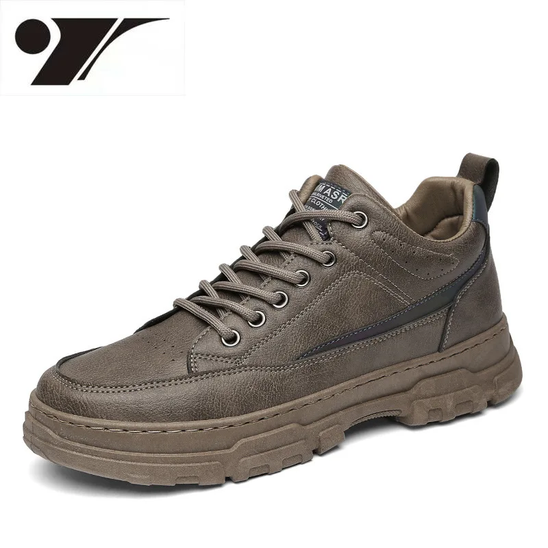 

Ботинки Dr. Martens мужские на платформе, простые и удобные кожаные Нескользящие, на шнуровке, черные, коричневые