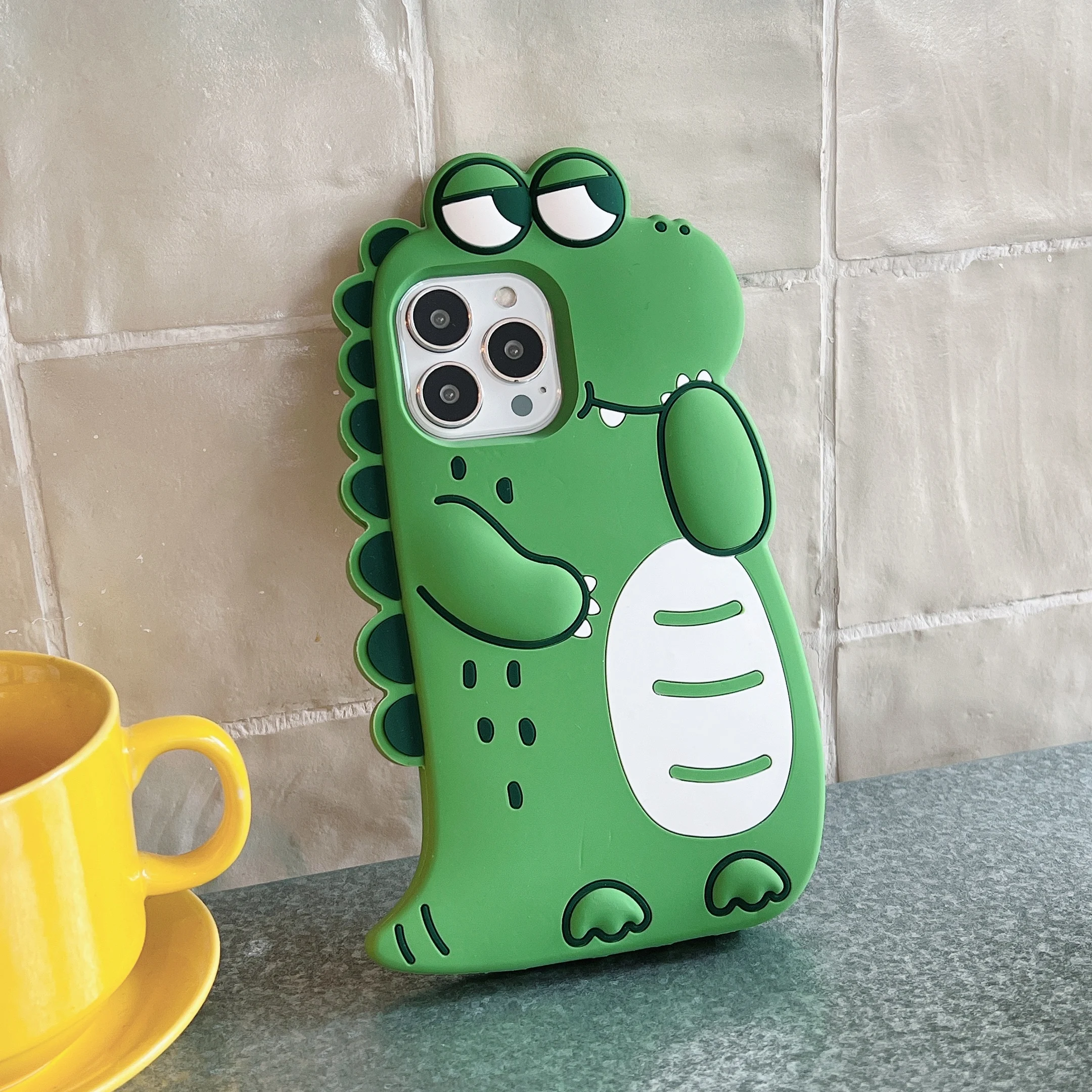 Cartoon 3D Animal Silicone Phone Case For iPhone 14 13 12 11 Pro Plus Max X XS XR 8 7 6 6S SE Crocodile Pig Bear Bow Cover YHJ