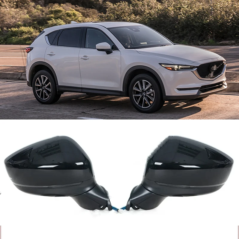 

Автомобильное боковое зеркало заднего вида в сборе с электрическим складным подогревом, указатель поворота с электрической регулировкой для MAZDA CX5 CX-5 CX8 2017-2020