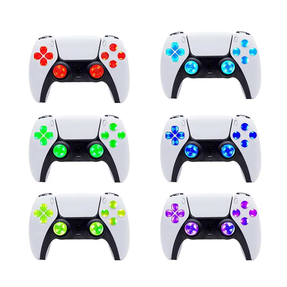 

FROG Metal Dpad ABXY Buttons for PS5 Controller Custom Replacement Aluminum Analog Stick Joystick for Game Accessories