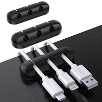 cable holder clips cable management cord organizer clips silicone self adhesive for desktop usb charging cable power cord wire