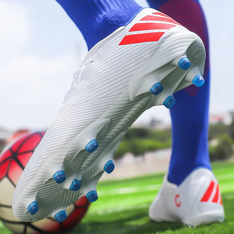Professional Unisex Soccer Shoes Long Spikes TF Ankle Football Boots Outdoor Grass Cleats Football Shoes
