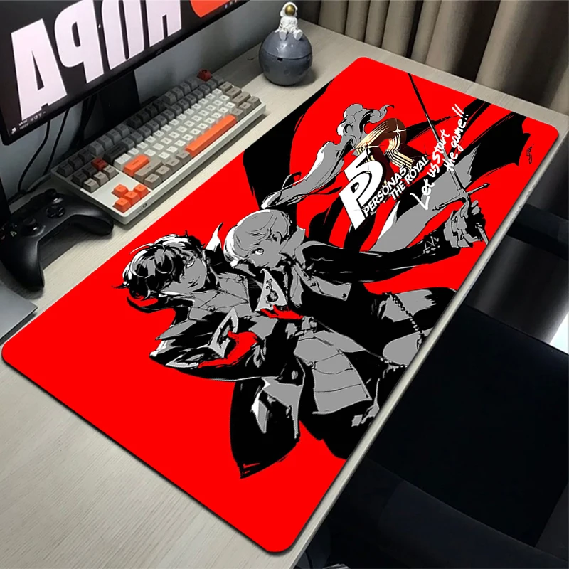 

Xxl Mouse Pad Anime Persona 5 Keyboard Gaming Mats Computer and Office Deskpad Mousepad Speed Deskmat Pc Gamer Accessories Desk