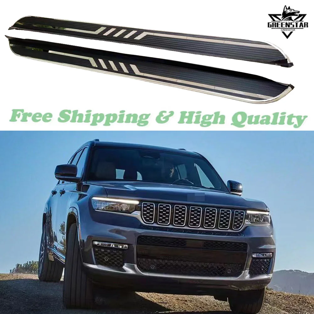 

Fits For Grand Cherokee L 2022 2023 Side Step Nerf Bar Stair Fixed Running Board
