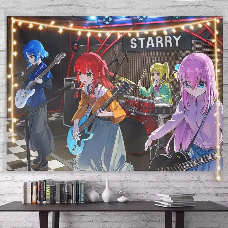 БОЧИ РОК! Аниме гобелен фон для спальни подвесная ткань украшение гостиной