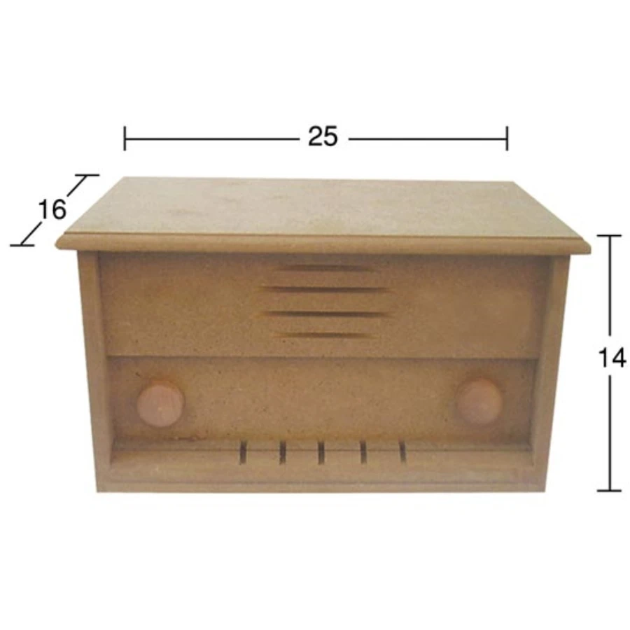 Небольшой радиобокс KU279 может быть окрашен деревянный ящик Mdf