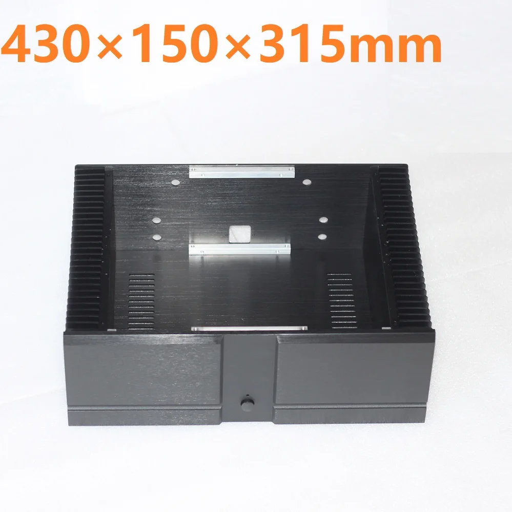 

430x150x415mm Headphone Amp Housing Anodized Aluminum Power Amplifier Enclosure DAC Chassis Home Audio Hi End Shell Preamp Amp