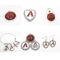 us baseball team arizona dangle charms diy necklace earrings bracelet bangles buttons sports jewelry accessories