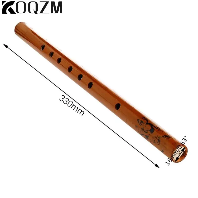 

33CM Traditional 6 Hole Bamboo Flute Clarinet Student Musical Instrument Log Bamboo Student Recorder