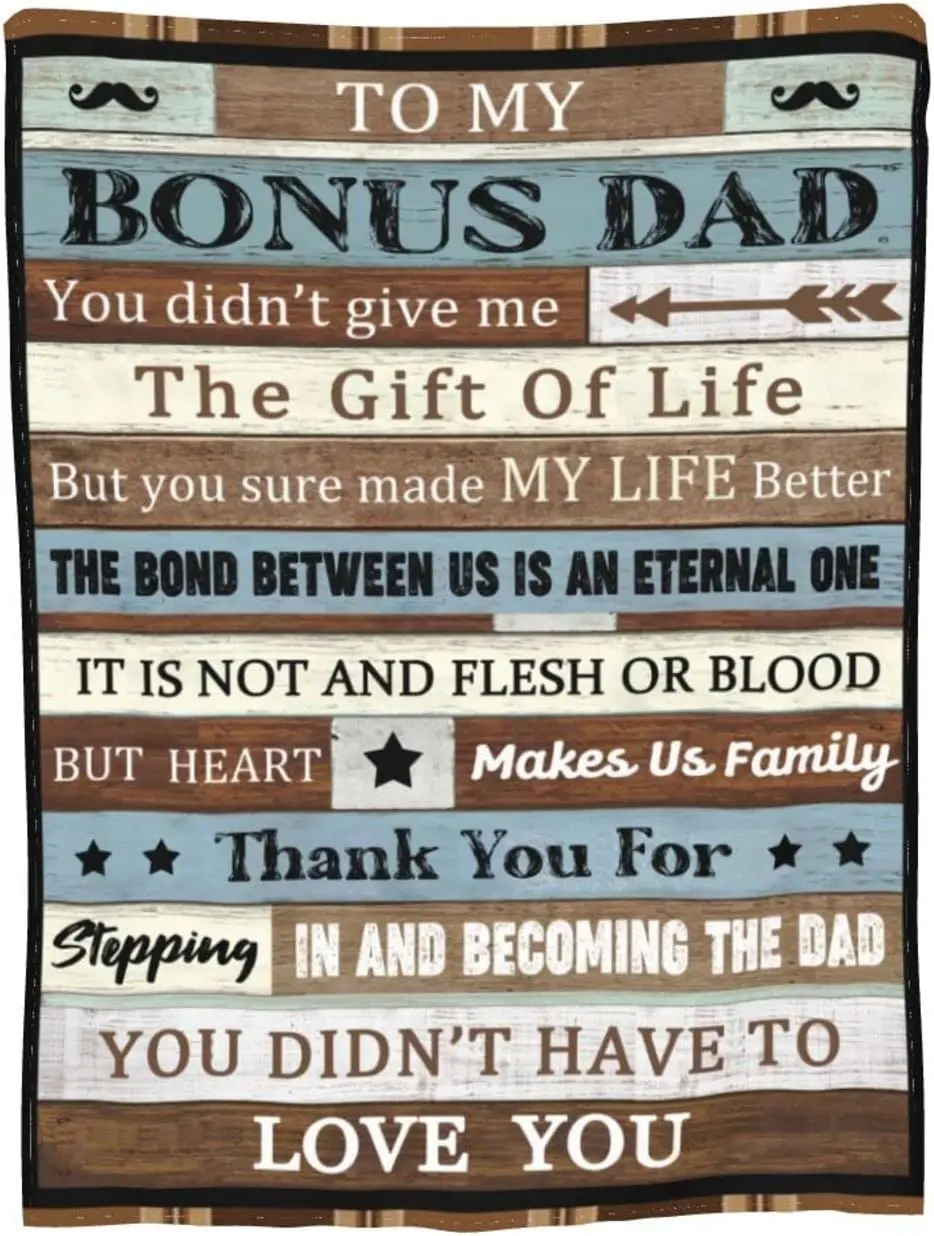 Stepped Up Dad Throws From Son Daughter Blankets Throw Gifts
