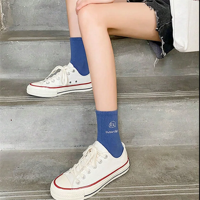 5 пар/упаковка женские носки в Корейском стиле