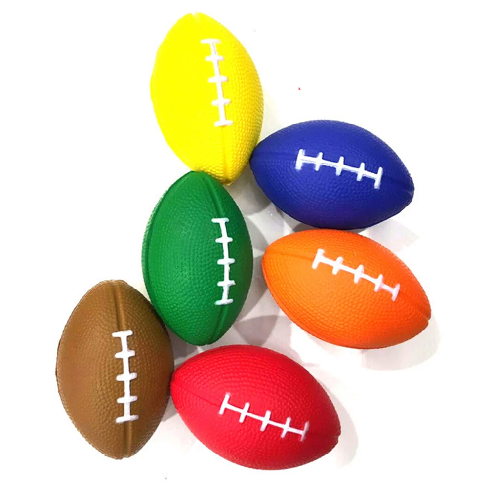 

6PCS Mini Rugby Relieve Balls Mini Sports Balls for Games Anxiety Relief Party Favors