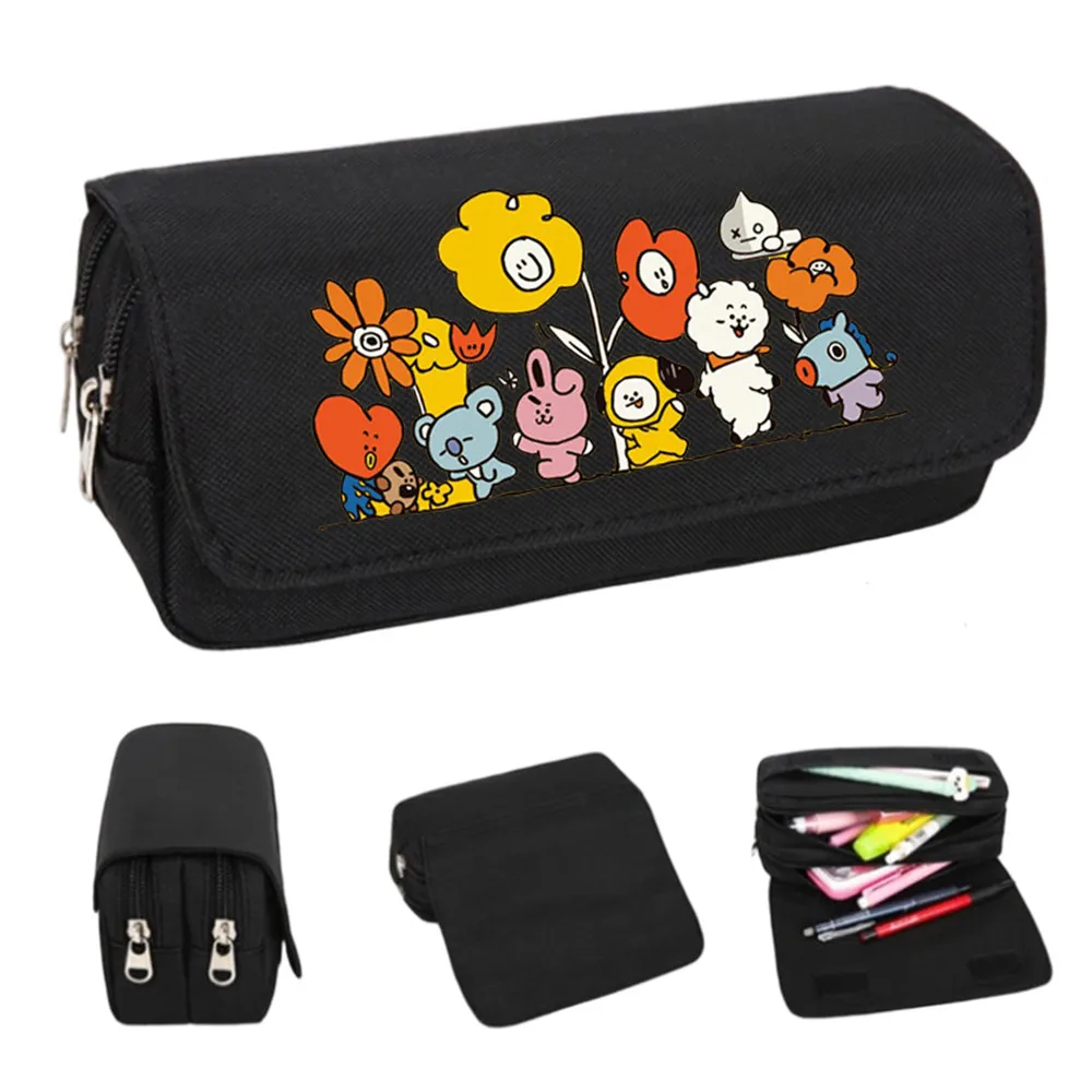 

BT21 Kawaii Мультфильм Серия вокруг мужчин и женщин студентов милый большой объем Карандаш Чехол косметичка студенческие Канцтовары