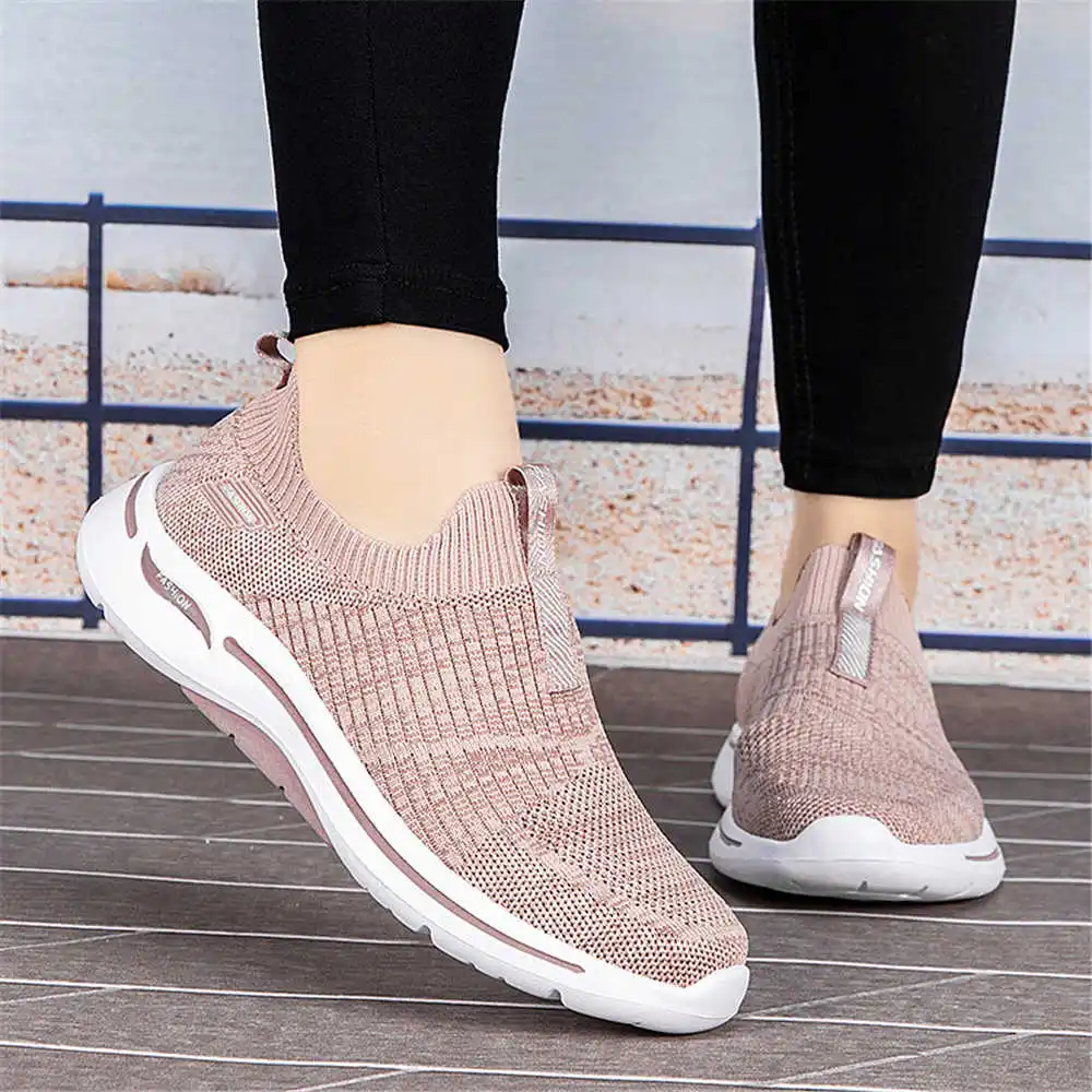 

extra large sizes without laces Woman beige boots Sports sneakers woman Sporty women's shoes brand name beskete celebrity YDX1