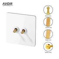 avoir light switch usb wall socket white knurled toggle switches stainless steel panel eu fr plugs electrical sockets 110v 250v