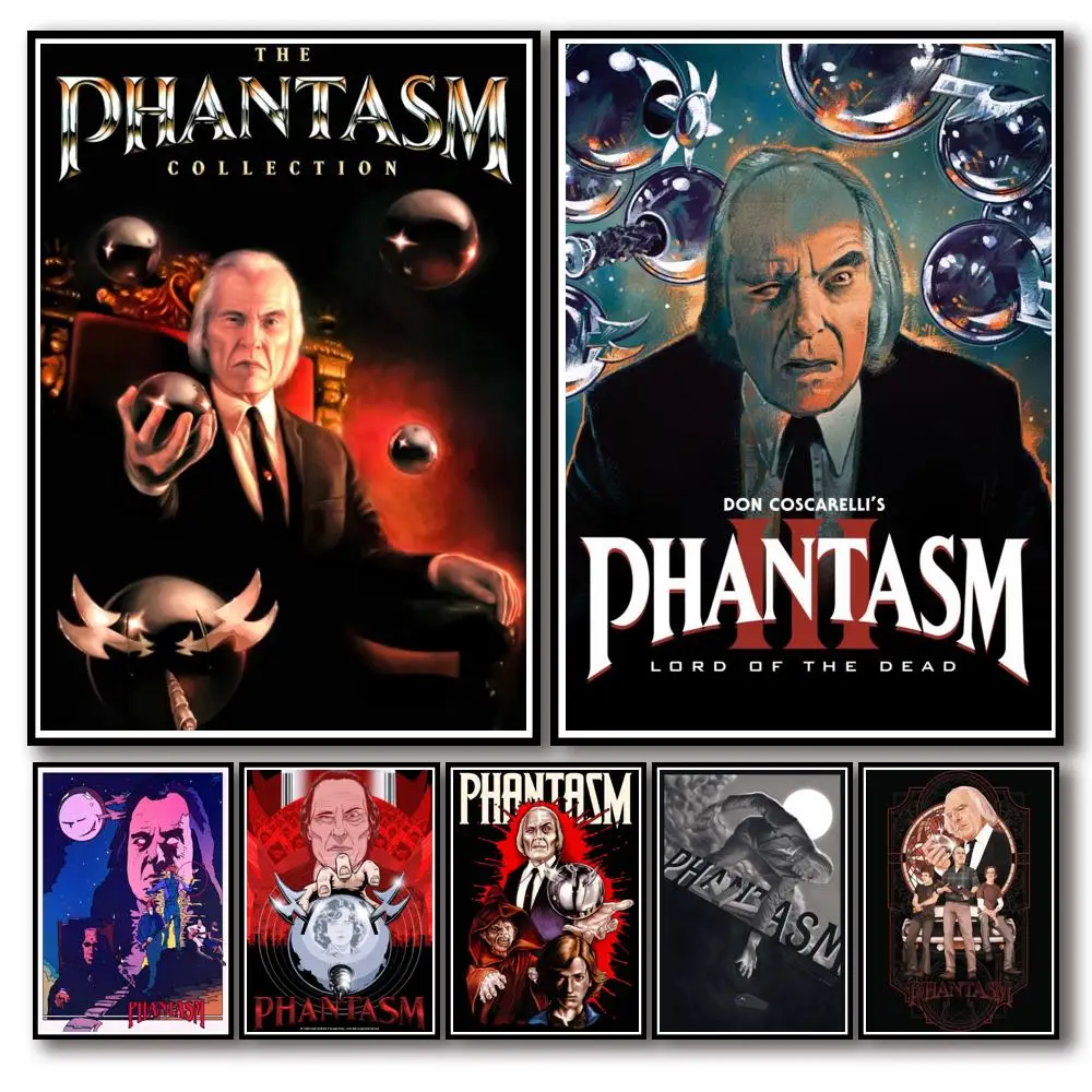 

16 Designs Horror Movie PHANTASM Whitepaper Poster Artwork Decal Fancy Wall Sticker for Coffee House Bar