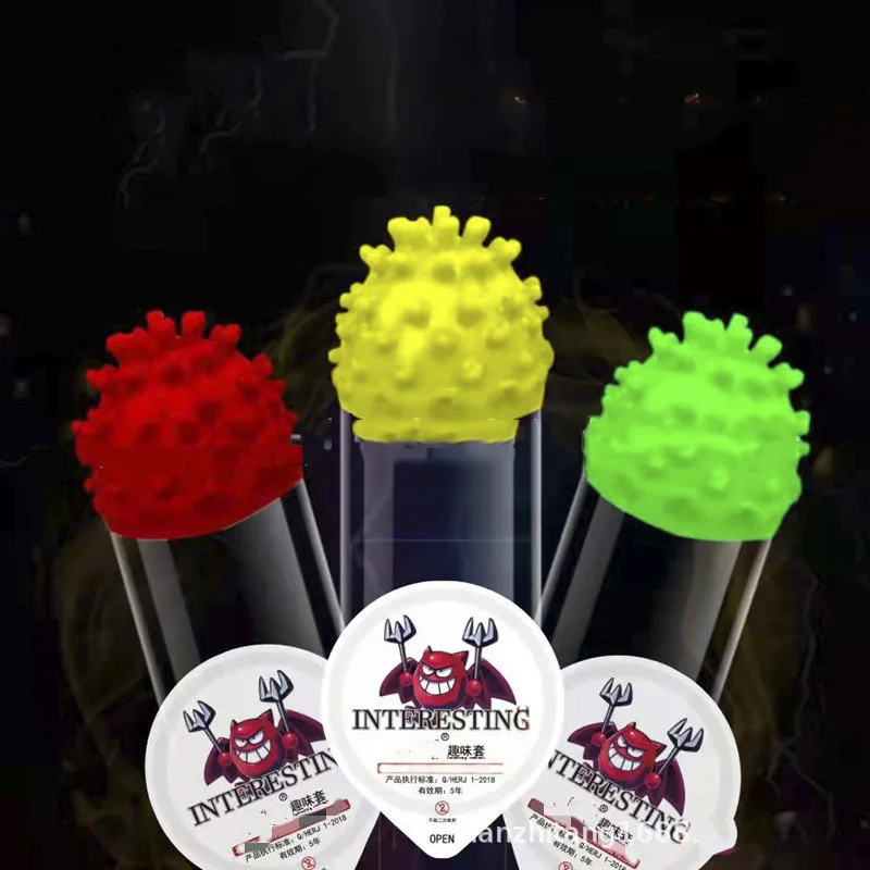 

5 Pcs/Set Coral Ultra Thin Condom Dotted Spike Latex Vaginal Massage Condoms