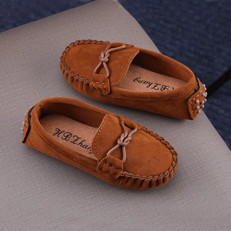 Size 21-35 Kids Shoes Boys Slip On Spring Soft PU Leather Children Casual Girls Comfortable Loafers Baby | Детская одежда и обувь
