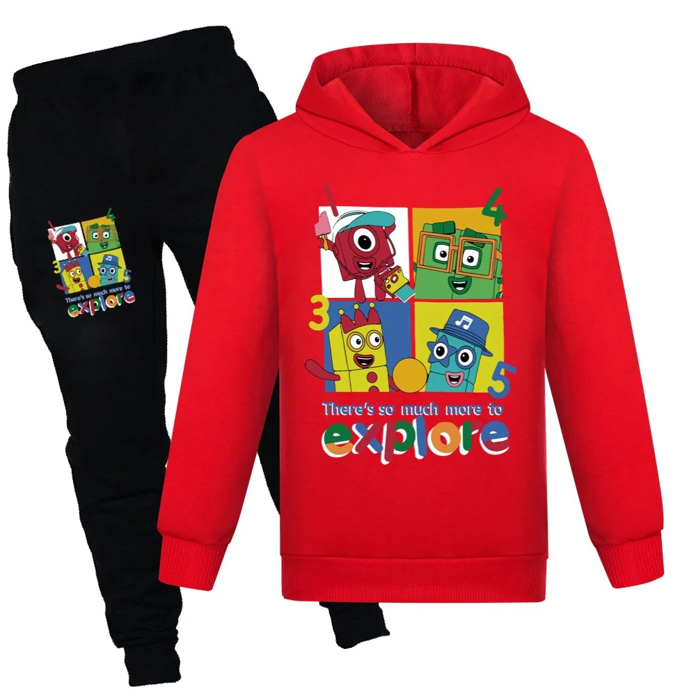 

Child NumberBlocks Clothes Kids Pullover Hoodies Sweatshirt+Pants 2pcs Sets Boys Cartoon Sportsuit Girls Outfits Tracksuits