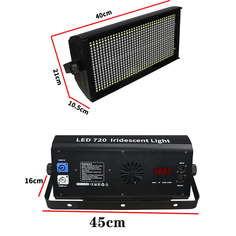 Фото 1/4 шт. 200 Вт 576RGB + 144 белые светодиодные стробоскопы DMX супер яркий Uplight DMX512 Dj Disco Wash Bar вечерние сценические эффекты освещения №2