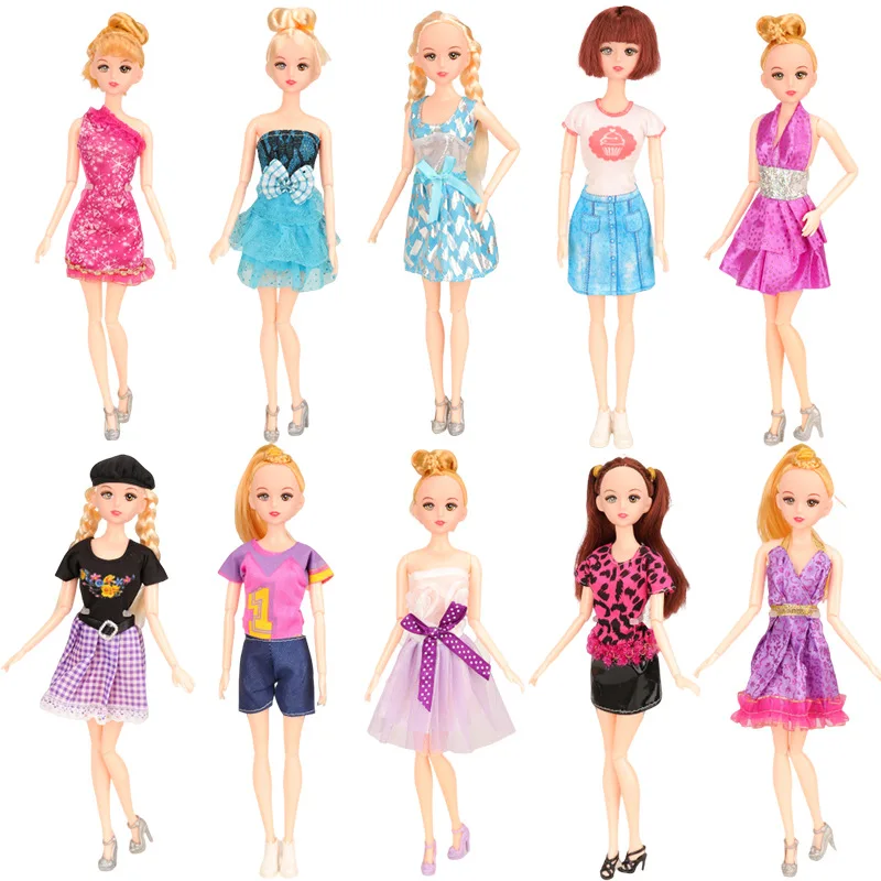 

1 PCS Fashion Printed Clothes for Barbie 30cm Doll Tops Pants Skirt Coat Pants Dress Dolls Accessories Chlidren Toys Birthday