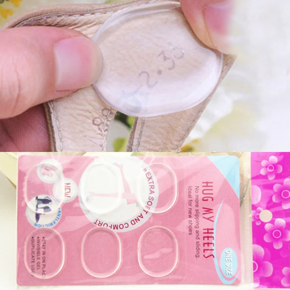 

6Pcs Blister Shoe Pad Clear Comfortable Heel Grips for Ladies