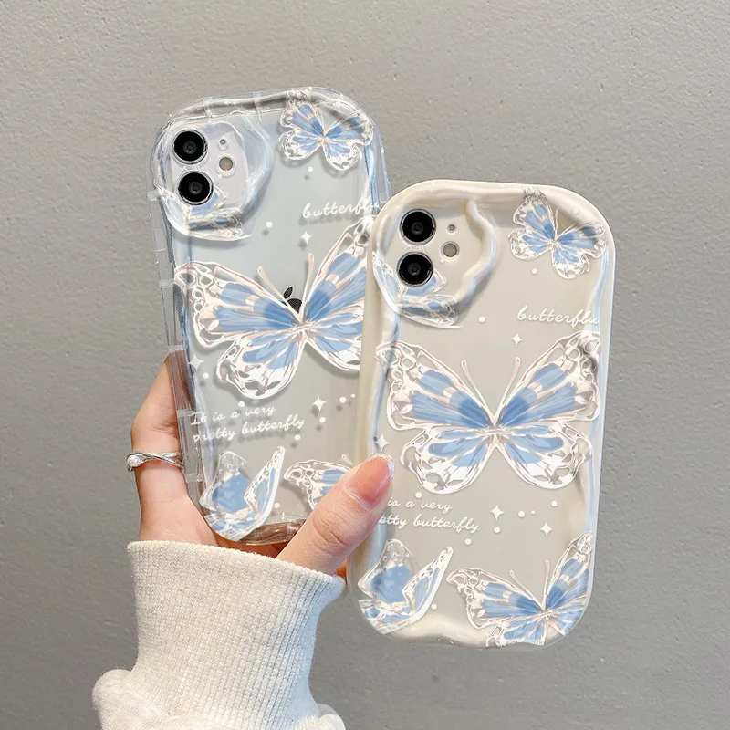 Чехол для телефона Butterfly Wave Edge Samsung A35 A53 A54 A34 A33 A15 A55 A14 A13 A52 A52S A32 A25 A05S A05 A24 A23 A21S A51 A12