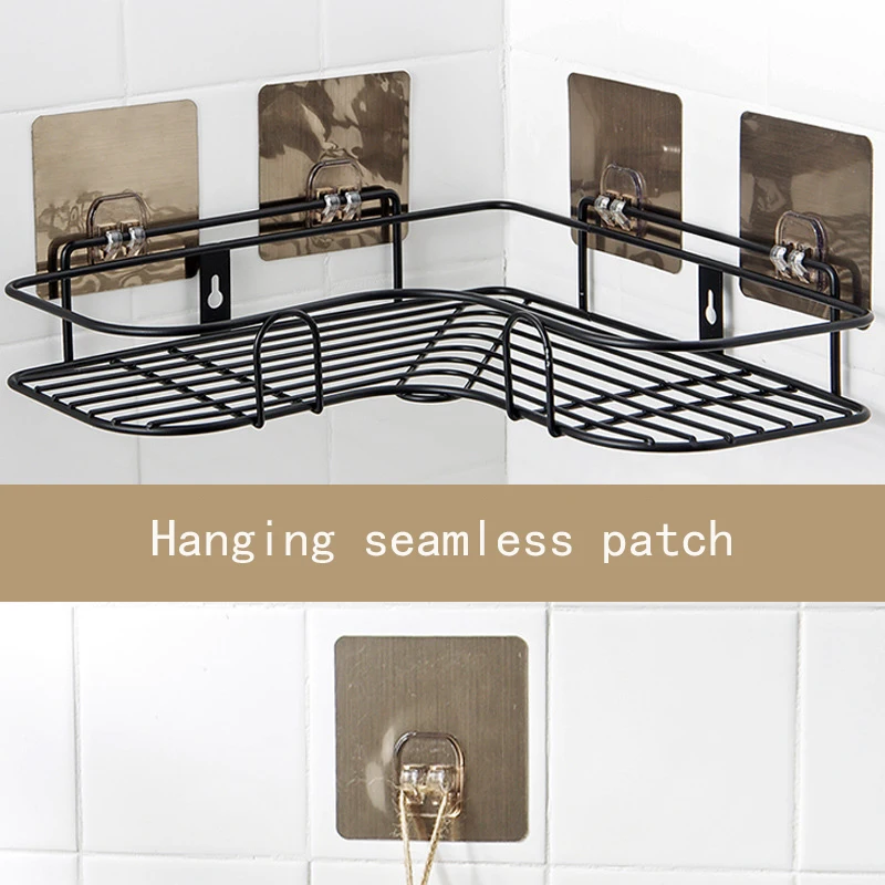 

Wall Mounted Self Adhesive Hook Bathroom Kitchen Shelf Rack Hanger Holder Insert Clamp Organizer Decor Bracket Key Accessories