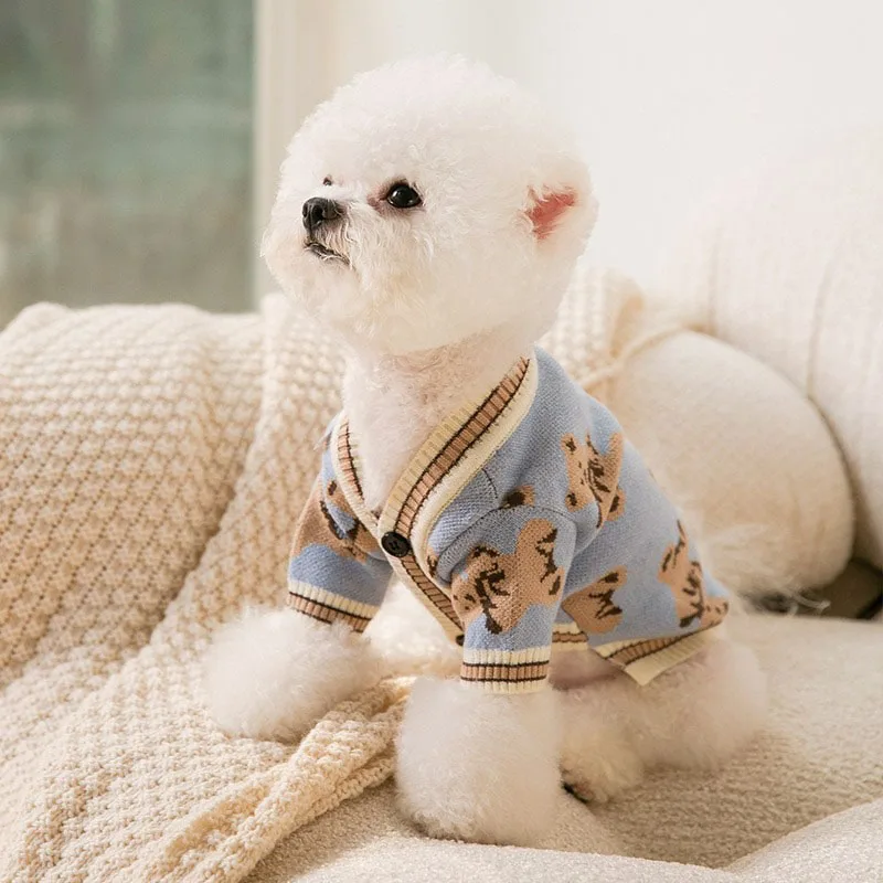 

Dog Cartoon Sweater Autumn and Winter Small and Medium-sized Cat Dog Apparel Teddy Chihuahua Knitwear Dog´s Sweater Pet Clothing