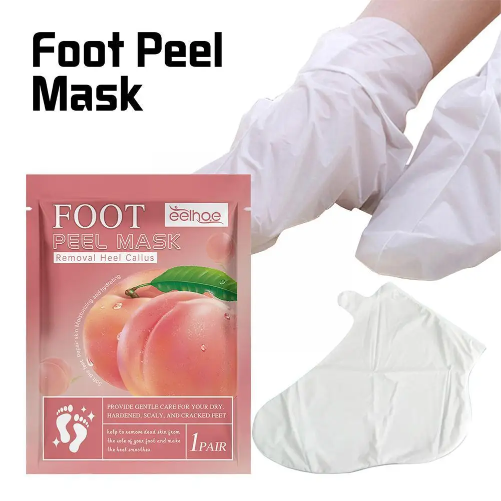 

Peach Foot Mask Peeling For Legs Feet Mask Exfoliating Socks Scrub For Pedicure Anti Crack Heel Remove Skin Foot Patch G4K4