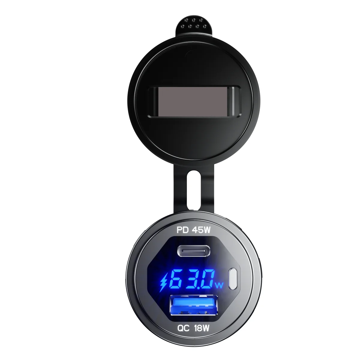 Автомобильное зарядное устройство PD Type-C QC3.0 45 Вт USB 12/24 в быстрая зарядка яркий
