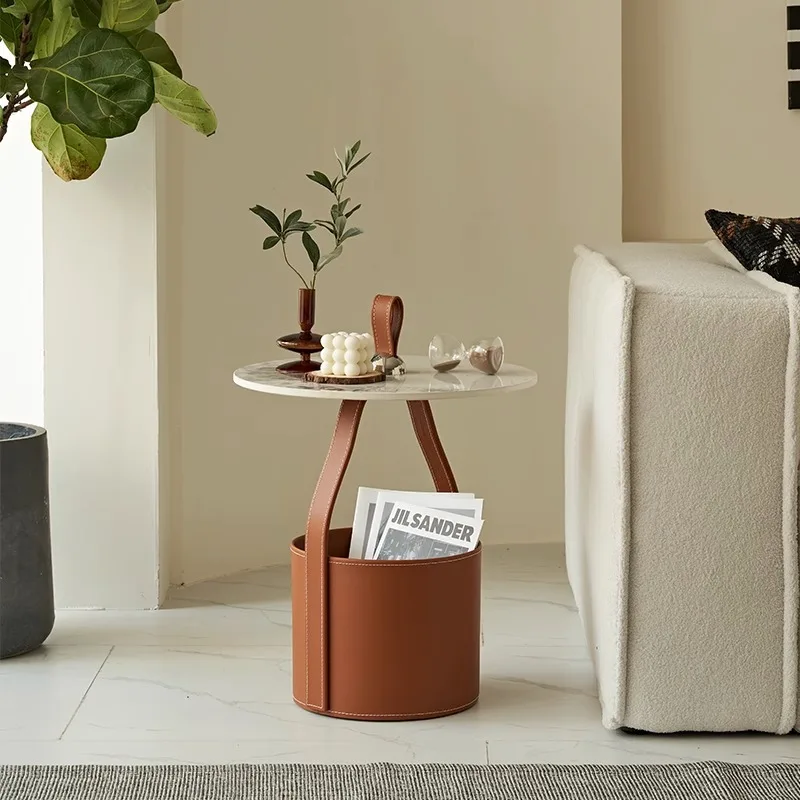 

Simple Round Coffee Table Auxiliary Design Modern Luxury Coffee Table Balcony Entrance Sehpa Modelleri Living Room Furniture GG