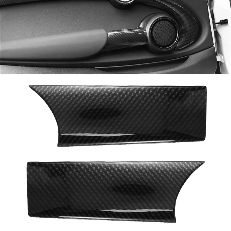 

Carbon Fiber Car Side Door Handle Bowl Protector Cover Trim For MINI Cooper F55 F56 One 3 Doors 2014-2021