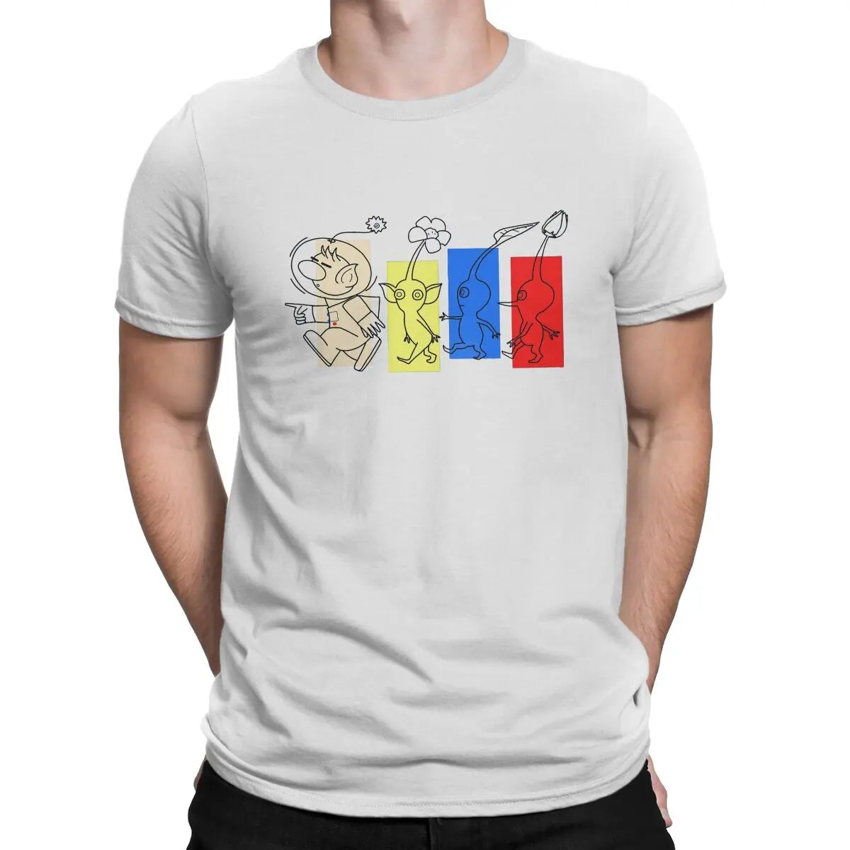 

Men Trails T Shirt Pikmin Electronic Games 100% Cotton Clothing Vintage Short Sleeve O Neck Tee Shirt Summer T-Shirt