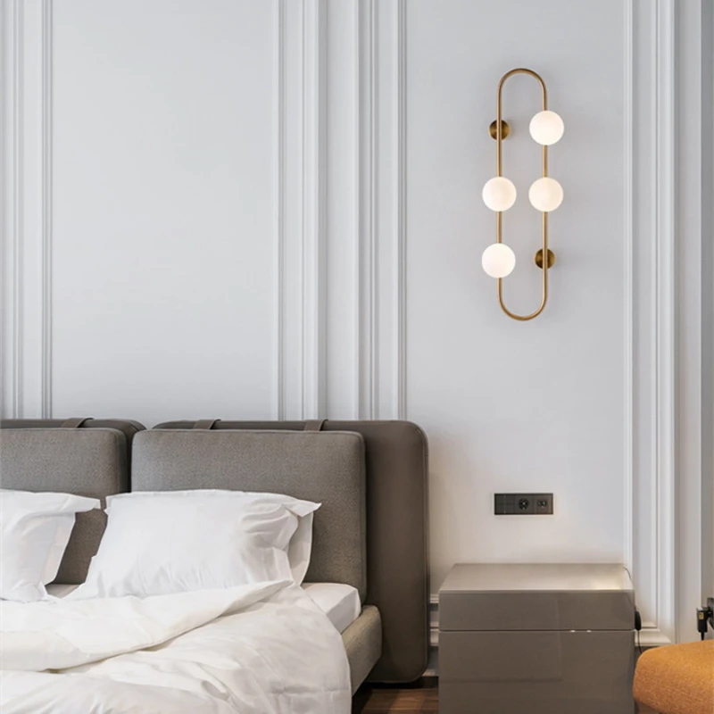 Современные скандинавские черные настенные светильники со светодиодной