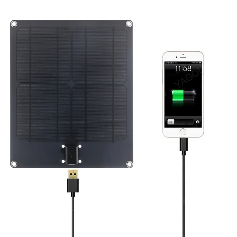 5v high power usb solar panel outdoor waterproof hike camping portable cells power bank battery solar charger for mobile phone free global shipping