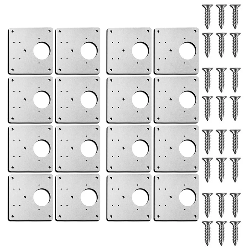 

16 Sets Hinge Repair Plate Cabinet Hinge Repair Plate Kit Hinge Repair Brackets For Protecting Wooden Doors Window