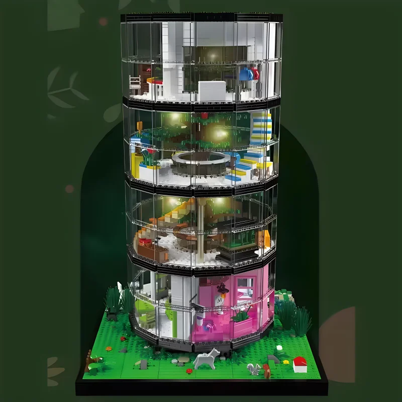 Прозрачная башня MOULDKING 16013 лесная вилла дерево в доме модель модульного