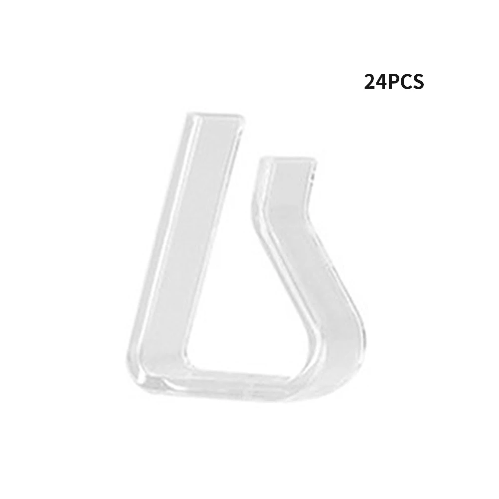 

24pcs Transparent Clear Home Table Cloth Holder Fixed Tablecloth Clip Party Hold Down Indoor Outdoor Plastic Clamp Easy Install