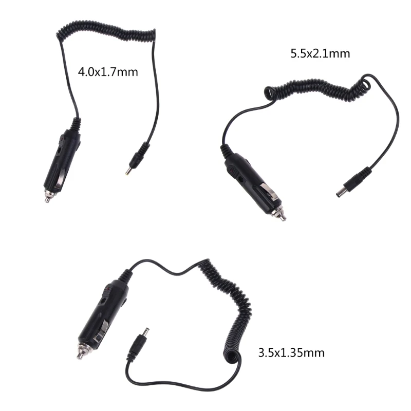 

12V Car Cigarette Plug Cable for DC5.5x2.1mm 4.0x1.7mm 3.5x1.35mm Male Drop Shipping