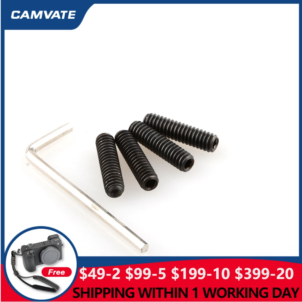 

CAMVATE Metal Srew Adapter (1 inch Length) With 1/4"-20 Male Threading Perfectly For DSLR Camera Handle/Mini Ball Head Mounting