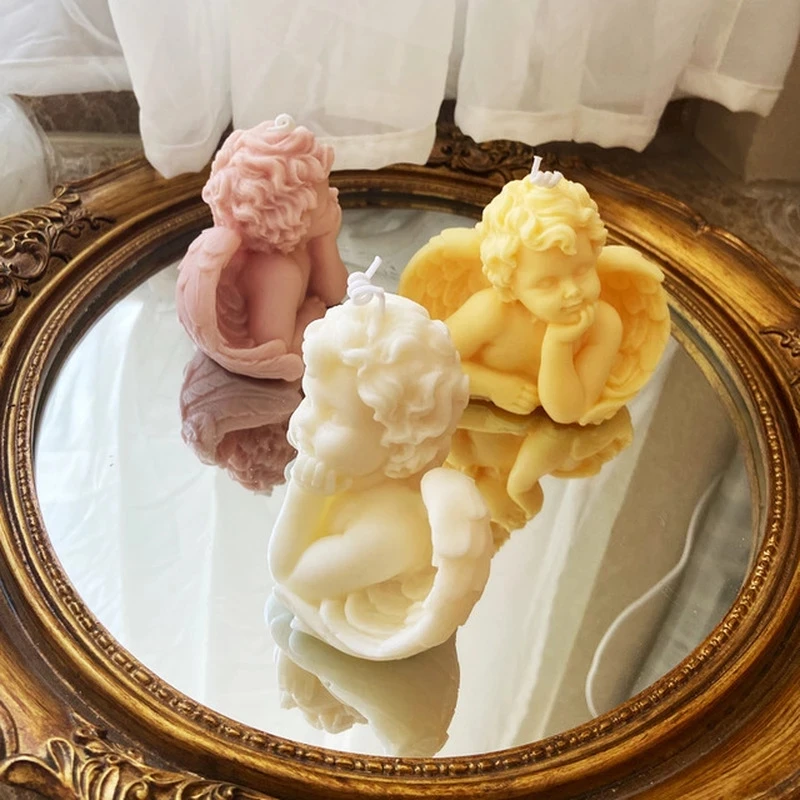 

Cute Art Candle Cheek Angel Scented Candle Soy Wax Home Decor Essential Oil Bedroom Birthday Christmas Ornament Holiday Gifts