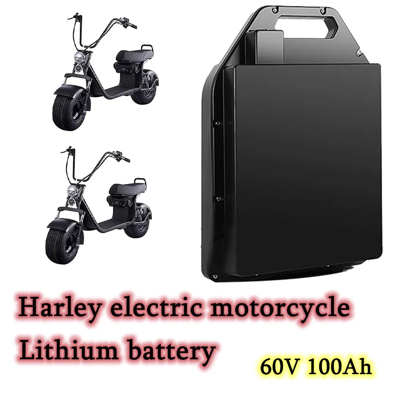 

Waterproof Harley Electric Car Lithium Battery 60V 100ah for Two Wheel Foldable Citycoco Electric Scooter Bicycle++free Shipping