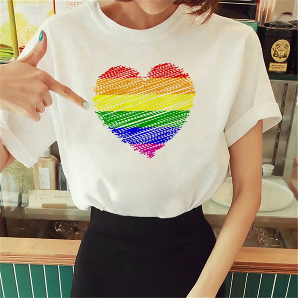 

ЛГБТ футболка женская летняя японская забавная Топ для девушек Графический комикс уличная одежда