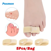 pexmen 5pcsbag hammer toe straightener wraps toe splints bandages for correcting crooked toes overlapping toes protector